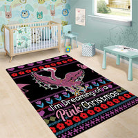 Flamingo Im Dreaming Of A Pink Christmas Area Rug - Wonder Print Shop