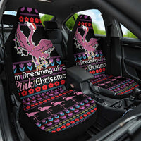 Flamingo Im Dreaming Of A Pink Christmas Car Seat Cover - Wonder Print Shop