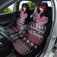 Flamingo Im Dreaming Of A Pink Christmas Car Seat Cover - Wonder Print Shop