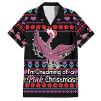 Flamingo Im Dreaming Of A Pink Christmas Family Matching Off Shoulder Maxi Dress and Hawaiian Shirt - Wonder Print Shop