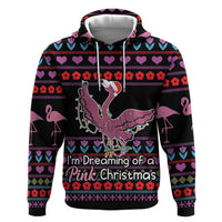 Flamingo Im Dreaming Of A Pink Christmas Hoodie - Wonder Print Shop