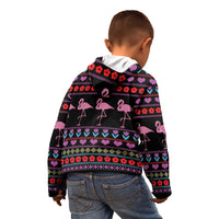 Flamingo Im Dreaming Of A Pink Christmas Kid Hoodie - Wonder Print Shop