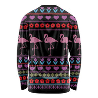Flamingo Im Dreaming Of A Pink Christmas Long Sleeve Shirt - Wonder Print Shop