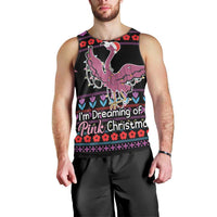 Flamingo Im Dreaming Of A Pink Christmas Men Tank Top - Wonder Print Shop