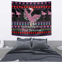 Flamingo Im Dreaming Of A Pink Christmas Tapestry - Wonder Print Shop
