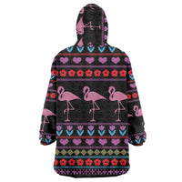 Flamingo Im Dreaming Of A Pink Christmas Wearable Blanket Hoodie - Wonder Print Shop