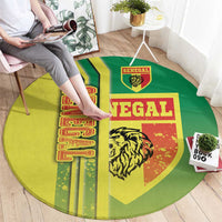 Senegal Football Round Carpet Lions of Teranga Soccer - Road To Champion