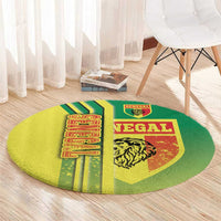 Senegal Football Round Carpet Lions of Teranga Soccer - Road To Champion
