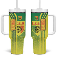 Senegal Football Tumbler With Handle Lions of Teranga Soccer - Road To Champion - Wonder Print Shop