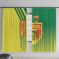 Senegal Football Window Curtain Lions of Teranga Soccer - Road To Champion - Wonder Print Shop