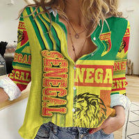 Senegal Football Women Casual Shirt Lions of Teranga Soccer - Road To Champion - Wonder Print Shop