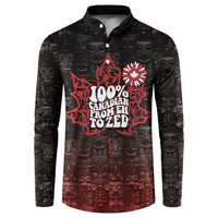 100% Canadian From Eh To Zed Button Sweatshirt True North Strong and Free