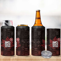 100% Canadian From Eh To Zed 4 in 1 Can Cooler Tumbler True North Strong and Free