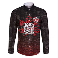 100% Canadian From Eh To Zed Family Matching Off The Shoulder Long Sleeve Dress and Hawaiian Shirt True North Strong and Free