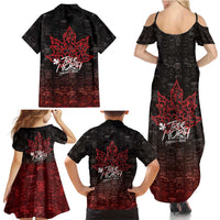 100% Canadian From Eh To Zed Family Matching Summer Maxi Dress and Hawaiian Shirt True North Strong and Free