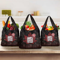 100% Canadian From Eh To Zed Grocery Bag True North Strong and Free