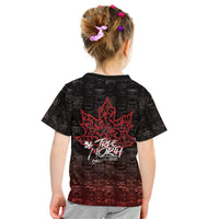 100% Canadian From Eh To Zed Kid T Shirt True North Strong and Free