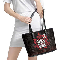 100% Canadian From Eh To Zed Leather Tote Bag True North Strong and Free