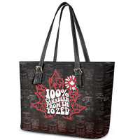 100% Canadian From Eh To Zed Leather Tote Bag True North Strong and Free