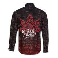 100% Canadian From Eh To Zed Long Sleeve Button Shirt True North Strong and Free