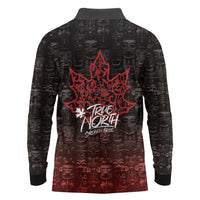 100% Canadian From Eh To Zed Long Sleeve Polo Shirt True North Strong and Free