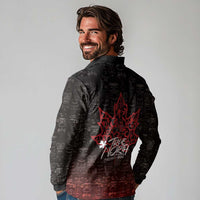 100% Canadian From Eh To Zed Long Sleeve Polo Shirt True North Strong and Free
