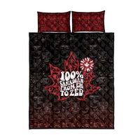 100% Canadian From Eh To Zed Quilt Bed Set True North Strong and Free