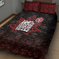 100% Canadian From Eh To Zed Quilt Bed Set True North Strong and Free