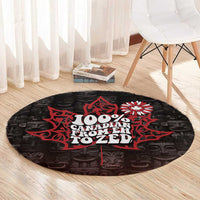 100% Canadian From Eh To Zed Round Carpet True North Strong and Free
