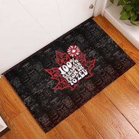 100% Canadian From Eh To Zed Rubber Doormat True North Strong and Free