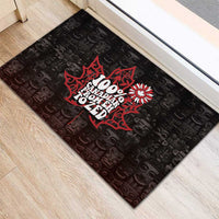 100% Canadian From Eh To Zed Rubber Doormat True North Strong and Free