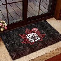 100% Canadian From Eh To Zed Rubber Doormat True North Strong and Free