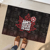 100% Canadian From Eh To Zed Rubber Doormat True North Strong and Free