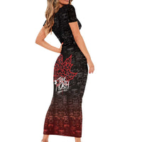 100% Canadian From Eh To Zed Short Sleeve Bodycon Dress True North Strong and Free