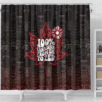 100% Canadian From Eh To Zed Shower Curtain True North Strong and Free