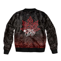 100% Canadian From Eh To Zed Sleeve Zip Bomber Jacket True North Strong and Free