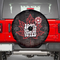 100% Canadian From Eh To Zed Spare Tire Cover True North Strong and Free