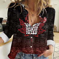 100% Canadian From Eh To Zed Women Casual Shirt True North Strong and Free