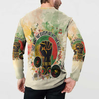 They Want Our Rhythm Not Our Blues Button Sweatshirt African Music Pride