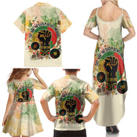 They Want Our Rhythm Not Our Blues Family Matching Summer Maxi Dress and Hawaiian Shirt African Music Pride