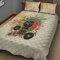 They Want Our Rhythm Not Our Blues Quilt Bed Set African Music Pride