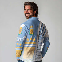 Argentina Football Long Sleeve Polo Shirt La Albiceleste Soccer - Road To Champion