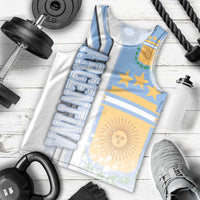 Argentina Football Men Tank Top La Albiceleste Soccer - Road To Champion