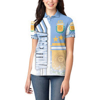 Argentina Football Women Polo Shirt La Albiceleste Soccer - Road To Champion
