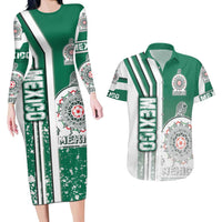Mexico Football Couples Matching Long Sleeve Bodycon Dress and Hawaiian Shirt El Tri Soccer - Road To Champion - Wonder Print Shop