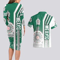 Mexico Football Couples Matching Long Sleeve Bodycon Dress and Hawaiian Shirt El Tri Soccer - Road To Champion - Wonder Print Shop