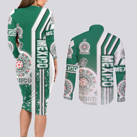 Mexico Football Couples Matching Long Sleeve Bodycon Dress and Long Sleeve Button Shirt El Tri Soccer - Road To Champion - Wonder Print Shop