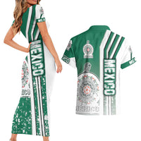 Mexico Football Couples Matching Short Sleeve Bodycon Dress and Hawaiian Shirt El Tri Soccer - Road To Champion - Wonder Print Shop