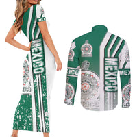 Mexico Football Couples Matching Short Sleeve Bodycon Dress and Long Sleeve Button Shirt El Tri Soccer - Road To Champion - Wonder Print Shop