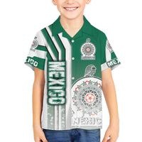 Mexico Football Family Matching Off The Shoulder Long Sleeve Dress and Hawaiian Shirt El Tri Soccer - Road To Champion - Wonder Print Shop